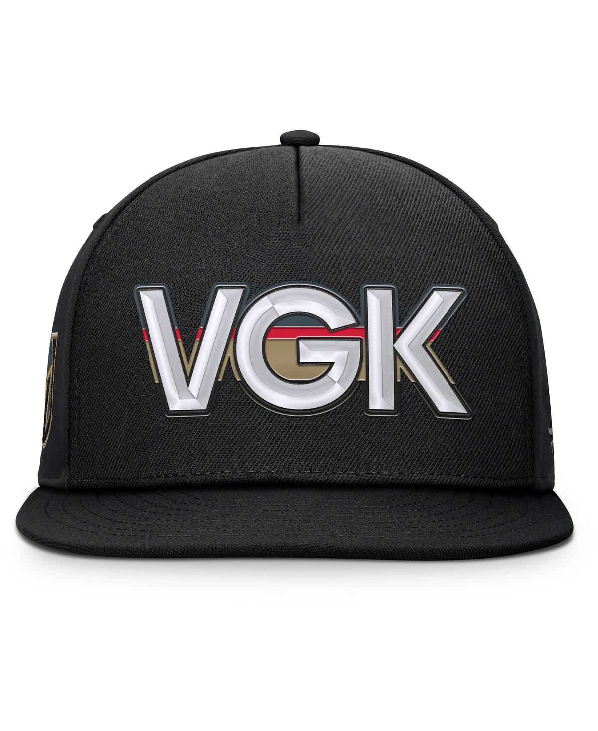 Fanatics Men's Black Vegas Golden Knights Authentic Pro Rink Team Code Snapback Hat