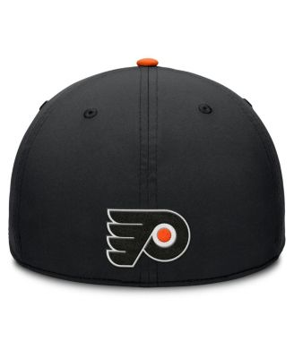 Men's Black/Orange Philadelphia Flyers Authentic Pro Rink Team Code Flex Hat