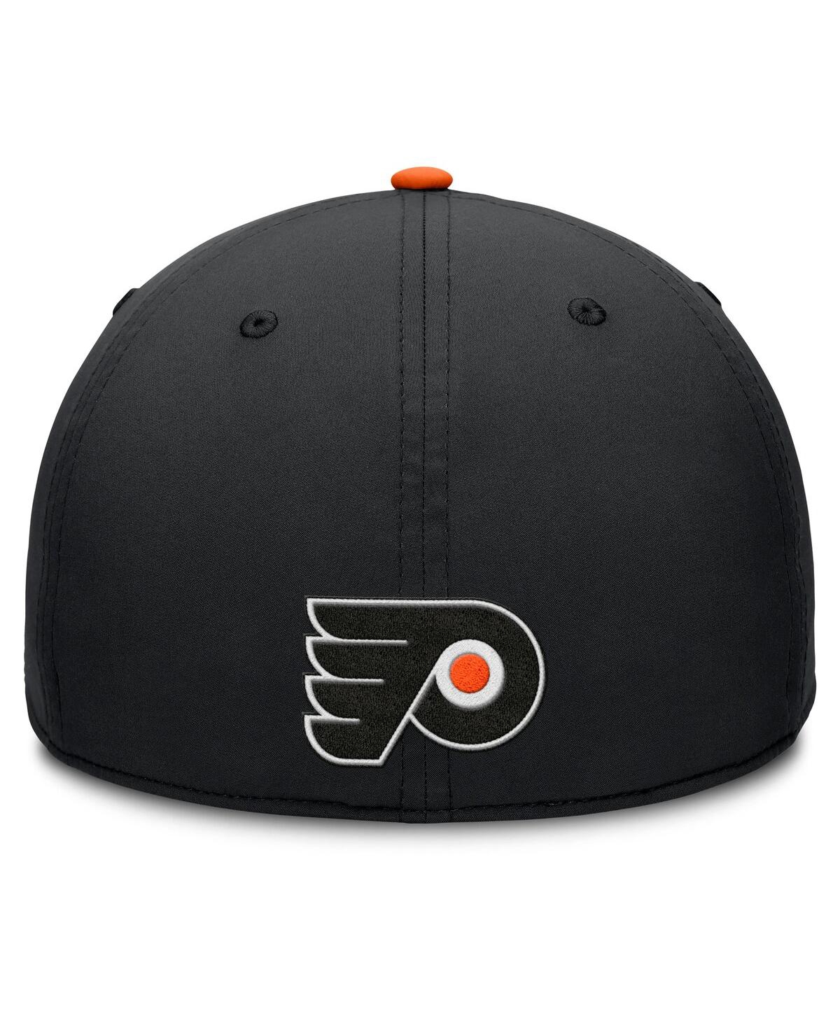 Fanatics Men's Black/Orange Philadelphia Flyers Authentic Pro Rink Team Code Flex Hat
