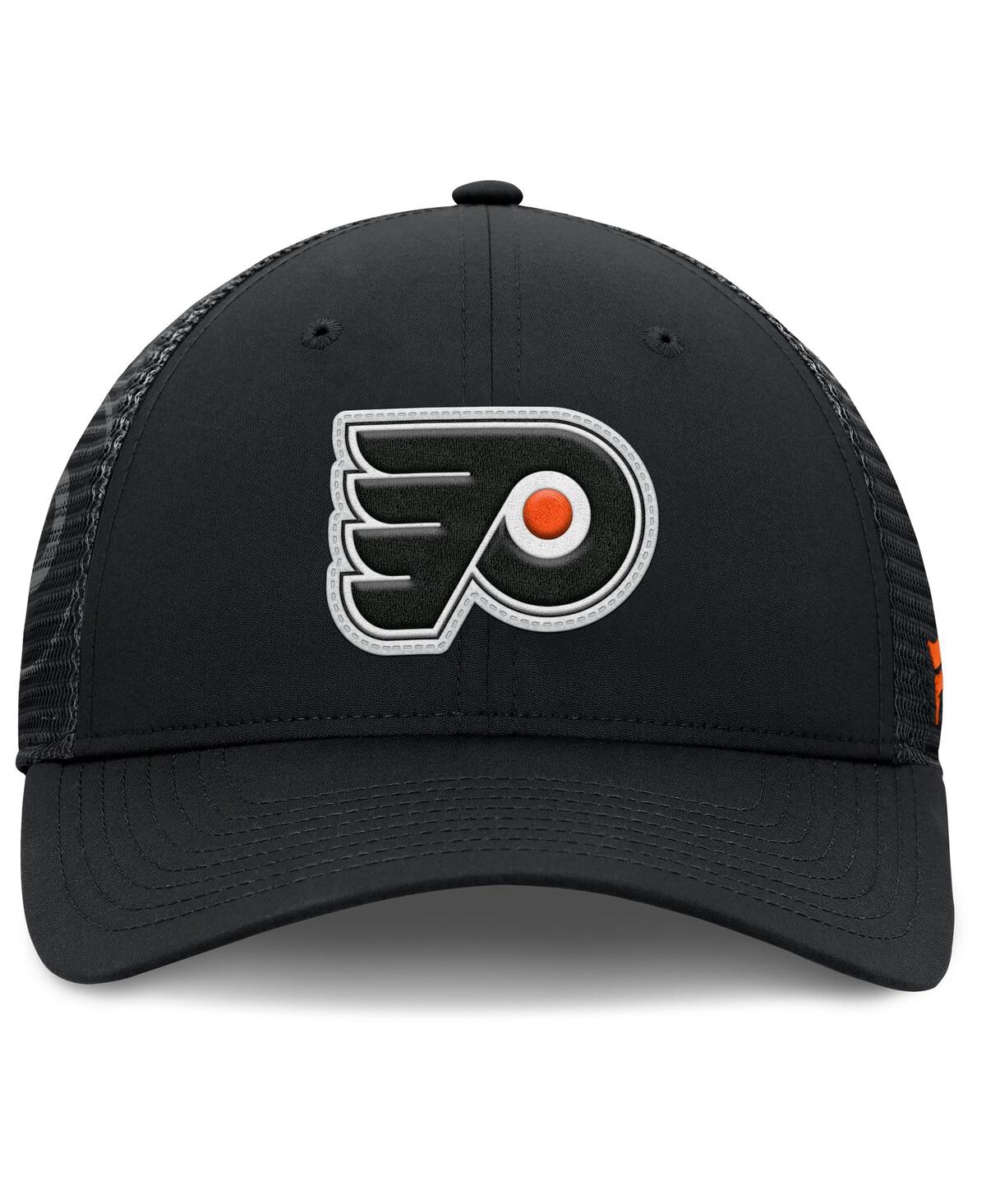 Fanatics Men's Black Philadelphia Flyers Authentic Pro Home Ice Trucker Adjustable Hat