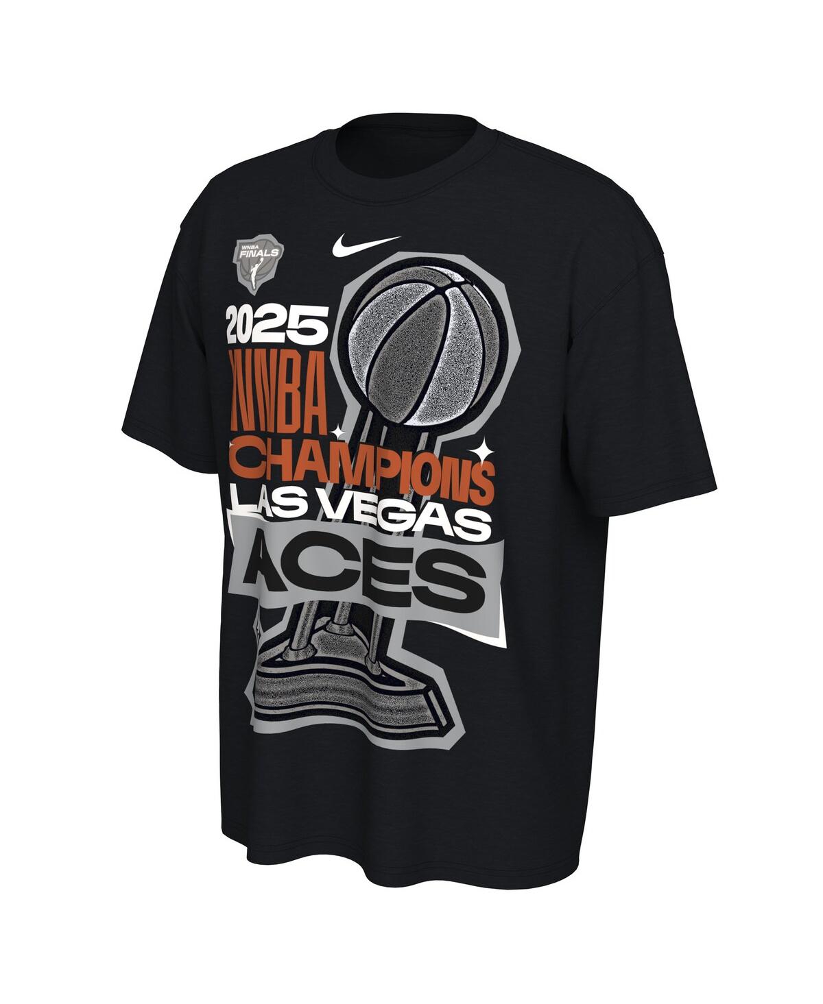 Nike Men's And Women's Black Las Vegas Aces 2025 Wnba Finals Champions Locker Room Authentic T-shirt In Black