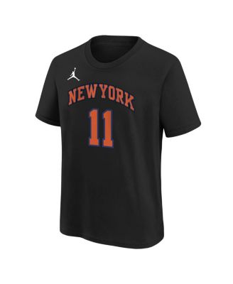 Big Boys and Girls Jalen Brunson Black New York Knicks Name Number T-Shirt