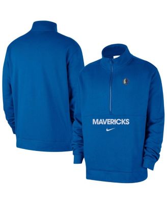 Men's Royal Dallas Mavericks Courtside Club Half-Zip Jacket