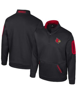 Colosseum - Men's Black Louisville Cardinals Mainframe Quarter-Zip Fleece Jacket