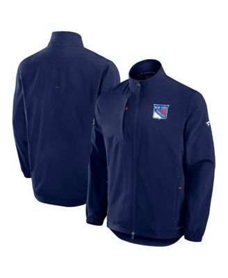 Fanatics - Men's Navy New York Rangers Authentic Pro Rink Full-Zip Coaches Jacket