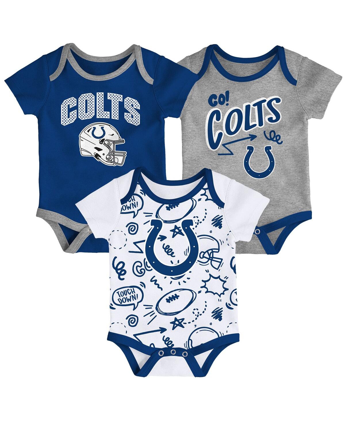 Outerstuff Baby Boys and Girls 3-Piece Indianapolis Colts All Day Play Bodysuit Set