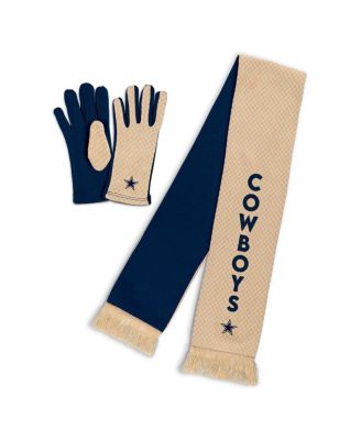 WEAR by Erin Andrews - Women's Dallas Cowboys Tonal Microcheck Scarf Glove Set