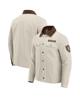 Fanatics - Men's NFL x Darius Rucker Collection by Tan Las Vegas Raiders Midweight Canvas Full-Button Jacket