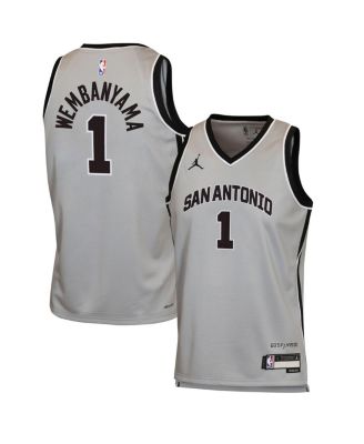Jordan - Big Boys and Girls Victor Wembanyama Silver San Antonio Spurs Swingman Jersey