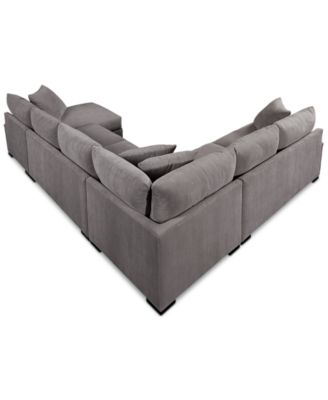 CLOSEOUT! Rhyder 4-Pc. 112" Fabric Sectional Sofa with Chaise, Created for Macy's