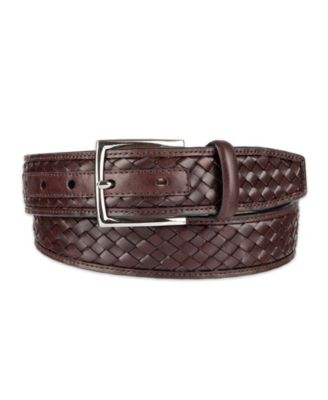Men's Woven Inlay Leather Dress Belt
