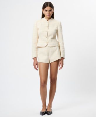 Women's Structured Tweed Long-Sleeve Jacket