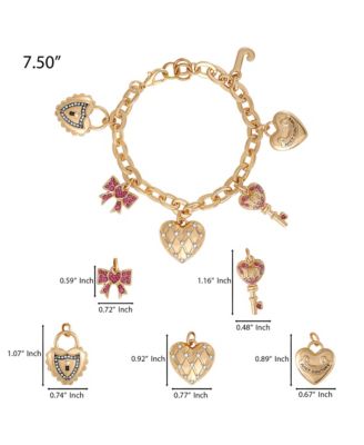 Heart & Key Charm Bracelet