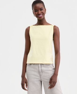 Women's Knit Sleeveless Boat-Neck Top, Macy's Exclusive