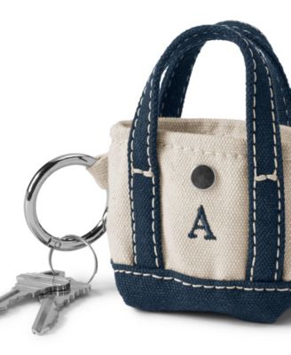 Pre-Monogrammed Letter A Micro Canvas Tote