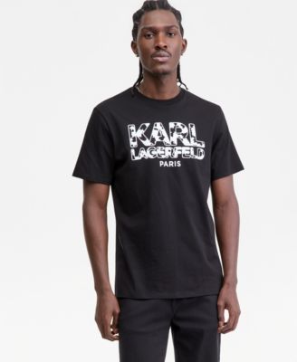 KARL LAGERFELD PARIS - Men's Foam Textured Logo T-Shirt