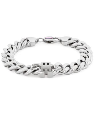Tommy Hilfiger - Men's Silver-Tone Stainless Steel Chain Bracelet
