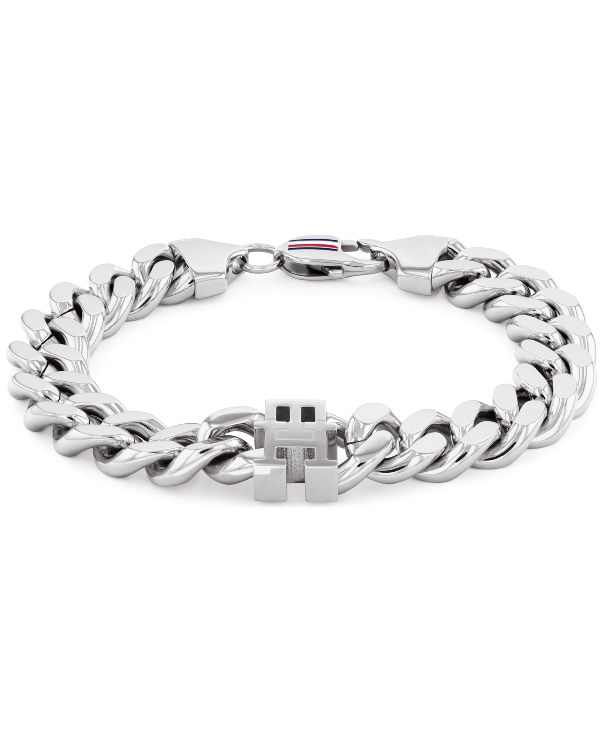 Tommy Hilfiger Men's Silver-tone Stainless Steel Chain Bracelet