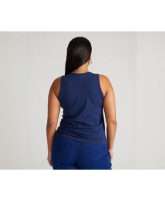 Womens Plus Cai High Neck Tank