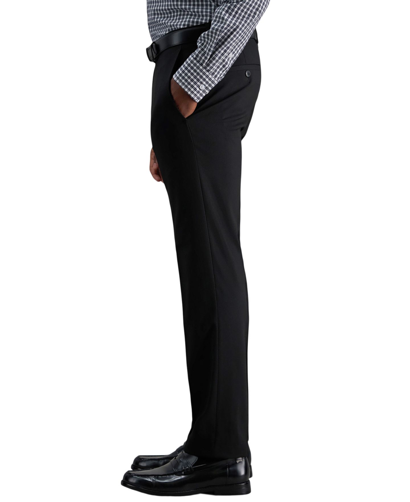 Мужские брюки Kenneth Cole Reaction Slim-Fit Stretch Dress Pants, цвет: Чёрный — фото 3
