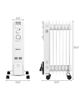 1500W Electric Space Heater with 3 Heat Settings and Safe Protection