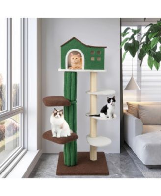 Multi-level Cat Tree with Condo andand Anti-tipping Device