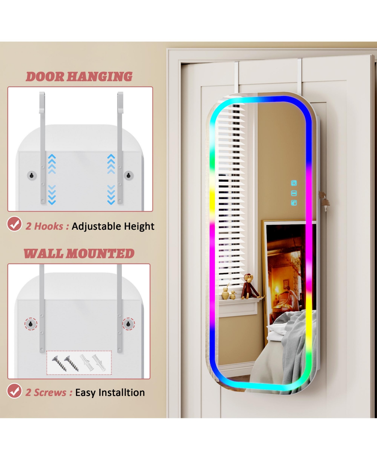 Vlsrka Color Block Full Length Mirror