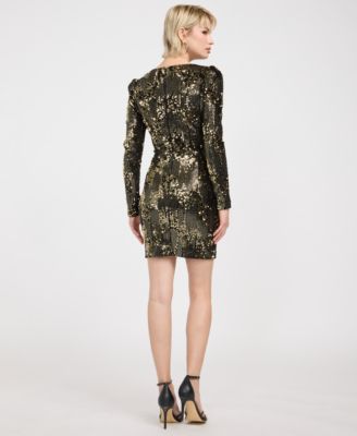 Women's Long-Sleeve Sequin Adaline Dress