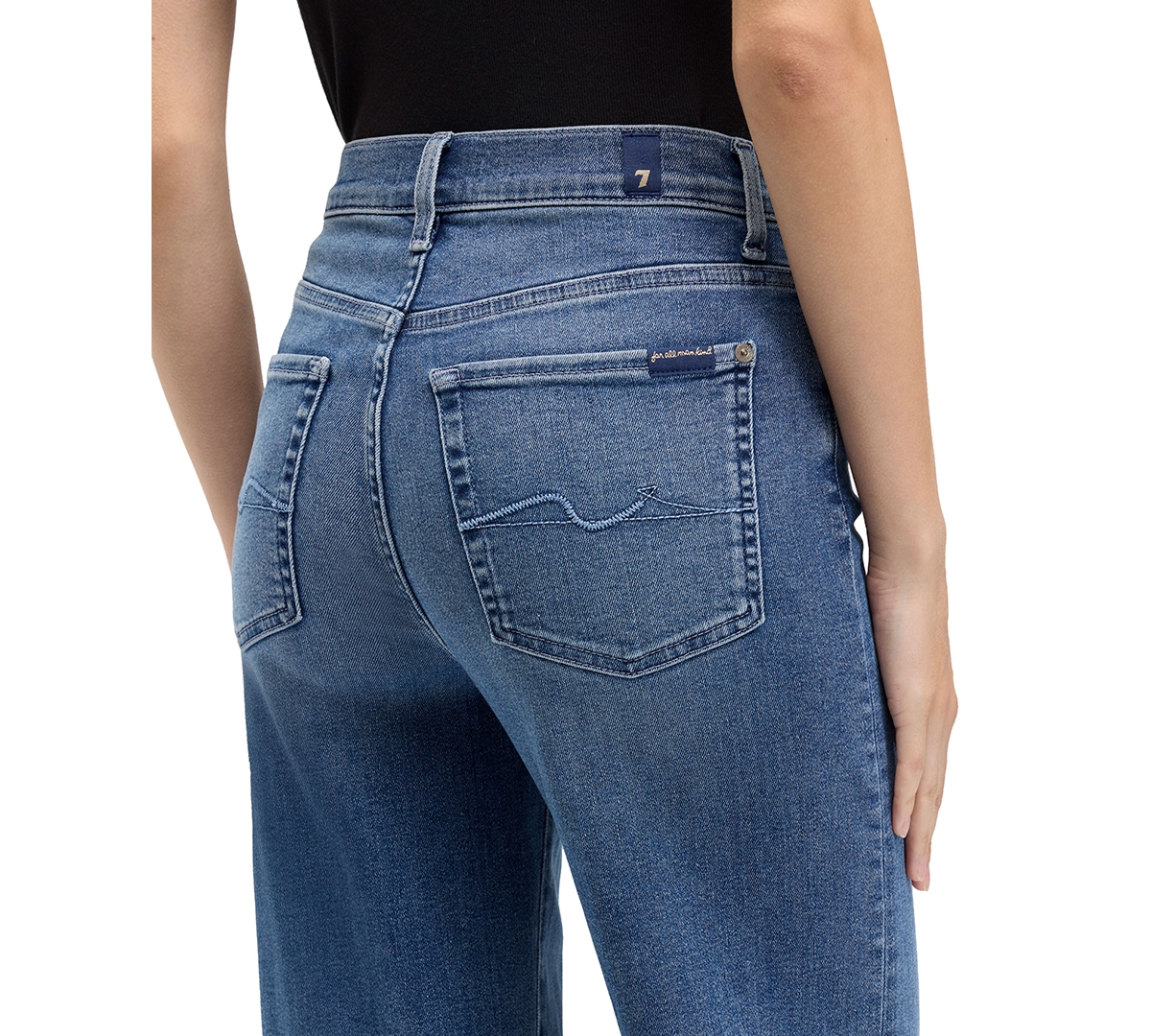 7 For All Mankind Women's Dojo Mid-rise Flare Leg Jeans In Blue