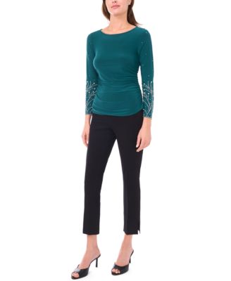 Women's Side Cinched Boat Neck Top