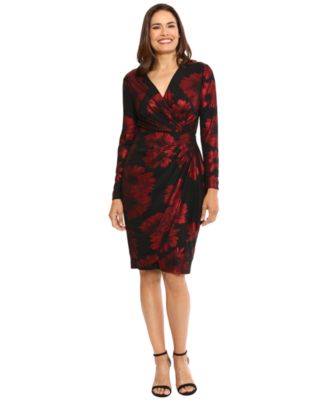 Petite Foil-Floral Cascade Sheath Dress