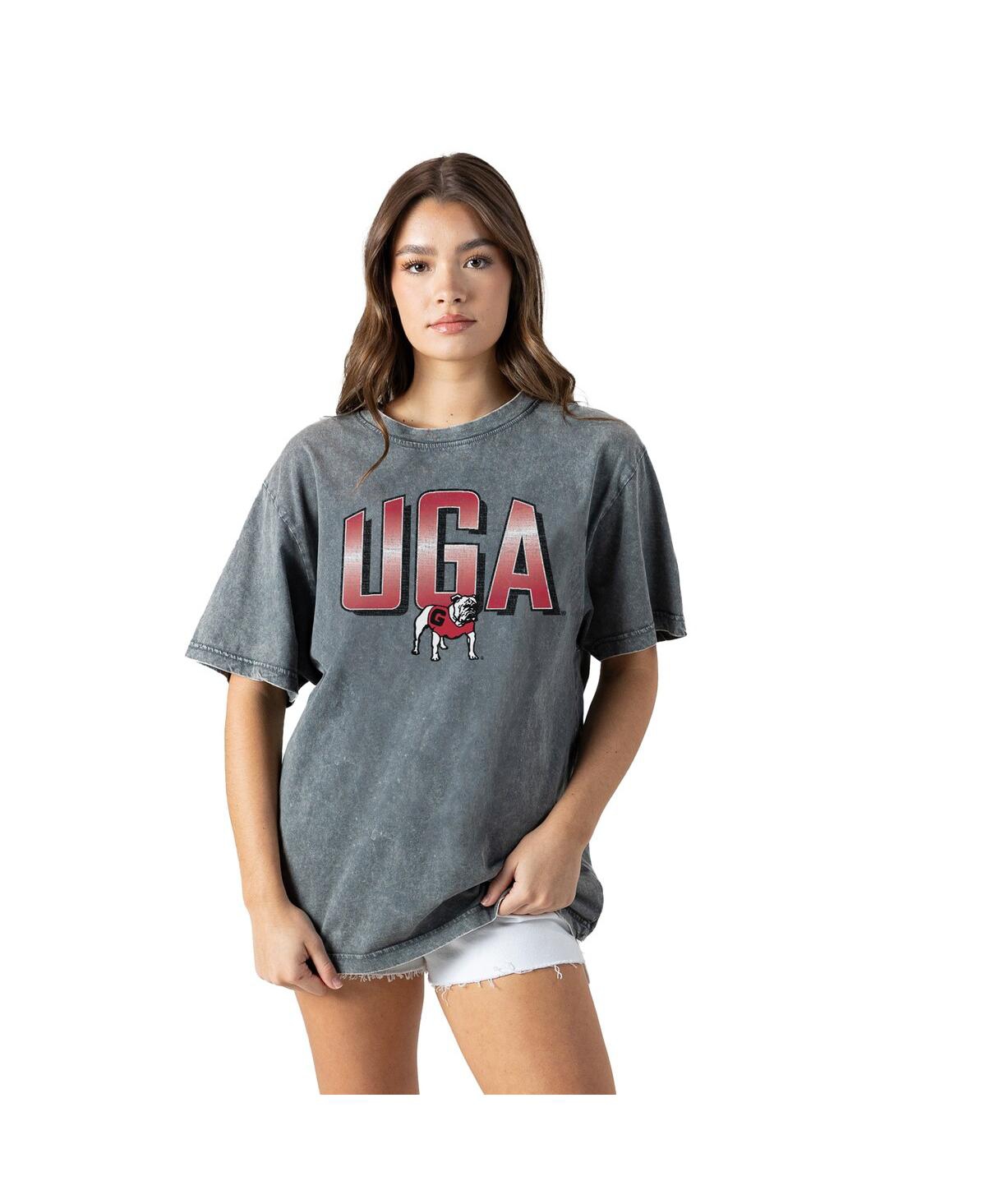 Gameday Couture Women's Gray Georgia Bulldogs Snow Washed Relaxed Fit Classic T-shirt In Gray