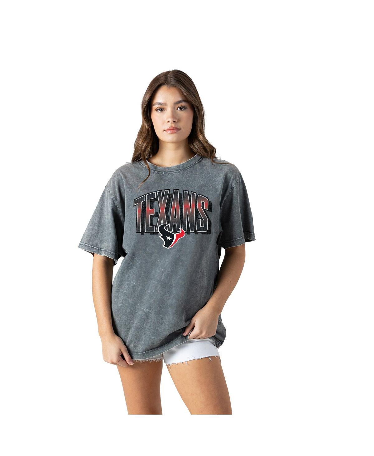 Gameday Couture Women's Gray Houston Texans Peak Performance Oversized Snow Wash T-shirt In Gray