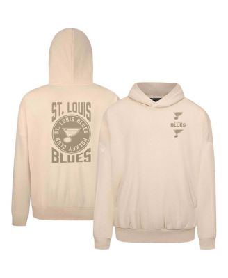 LevelWear - Men's Cream St. Louis Blues Contact Stamp Pullover Hoodie