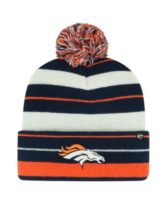 '47 Brand - Men's Navy Denver Broncos Powerline Cuffed Knit with Pom Hat