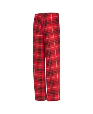 Women's 2-Piece Red/Black Houston Rockets Vector Top and Flannel Pants Sleep Set