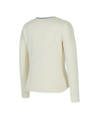 Women's 2-Piece Cream Minnesota Timberwolves Kaki Hacci Knit Long Sleeve Top and Shorts Set