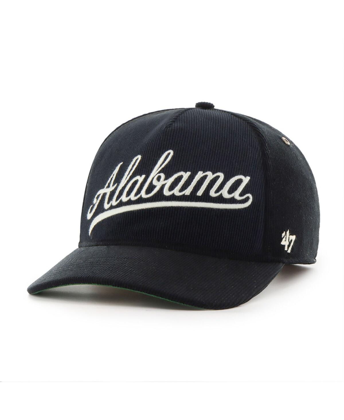 47 Brand Men's And Women's Black Alabama Crimson Tide Collections Golden Age Corduroy Hitch Adjustable Hat In Black