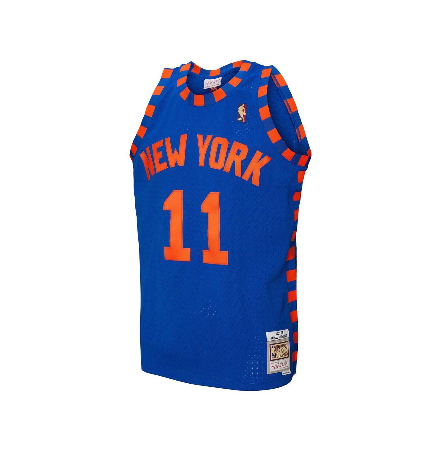 Мужской топ Mitchell & Ness Jamal Crawford Blue New York Knicks 2005/06 Hardwood Classics Swingman Jersey — фото 2