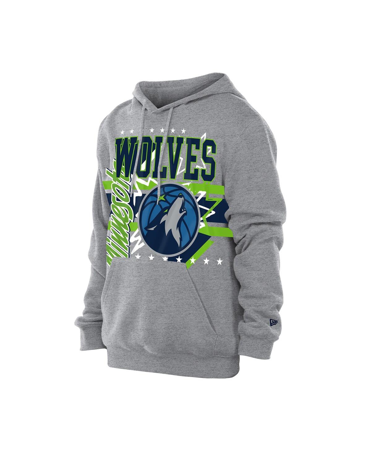 New Era Men's Gray Minnesota Timberwolves Injection Sport Classics Hoodie