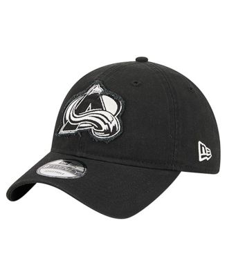 New Era - Men's Black Colorado Avalanche Stamp Fabric Applique 9TWENTY Adjustable Hat