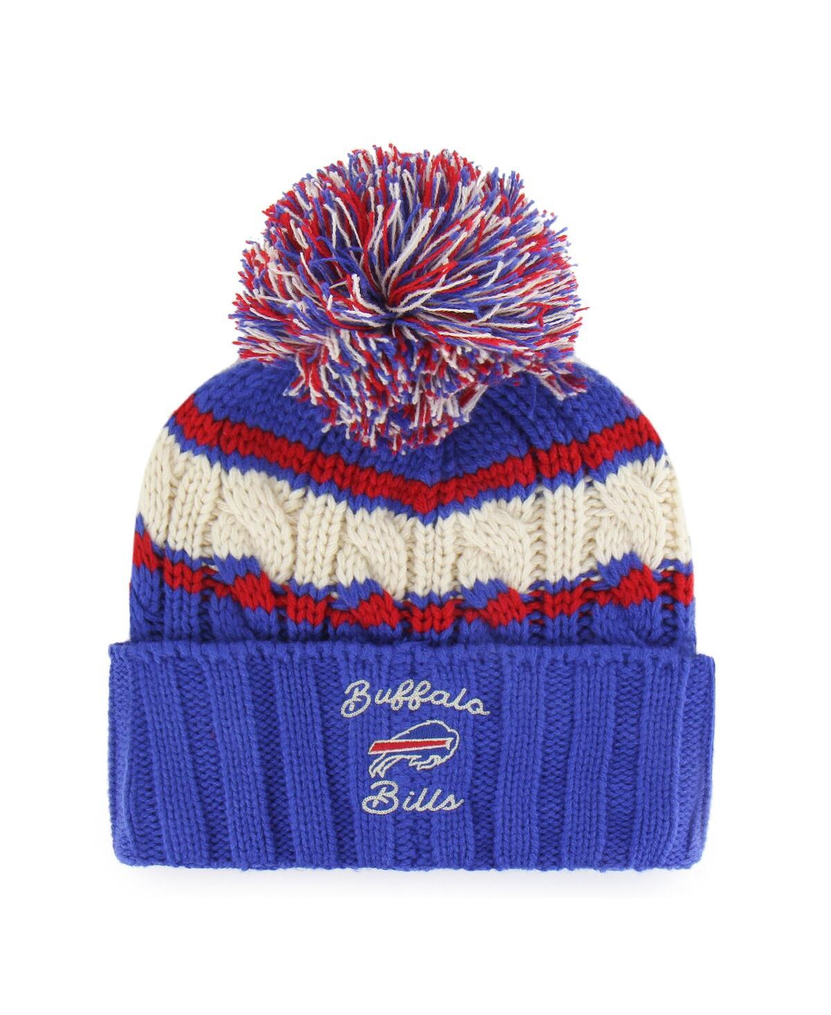 '47 Brand Women's Royal Buffalo Bills Emma Cuffed Knit with Pom Hat