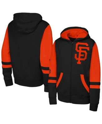 Outerstuff - Men's Black San Francisco Giants Stadium Color Block Full-Zip Hoodie