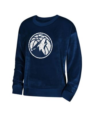 Big Boys and Girls Outerstuff Navy Minnesota Timberwolves Step Back Sweatshirt
