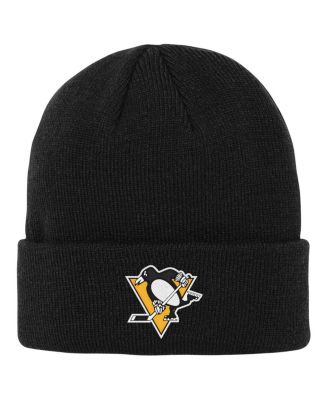 Outerstuff - Big Boys and Girls Black Pittsburgh Penguins 2.0 Essential Cuffed Knit Hat