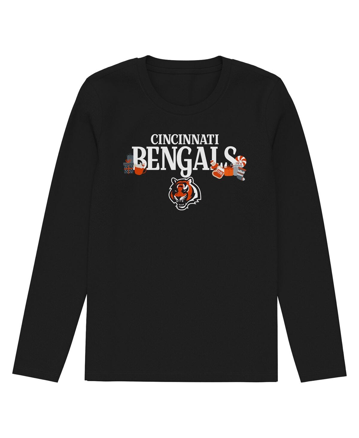 Outerstuff Preschool Black Cincinnati Bengals Chestnut Holiday Sleep Set In Black