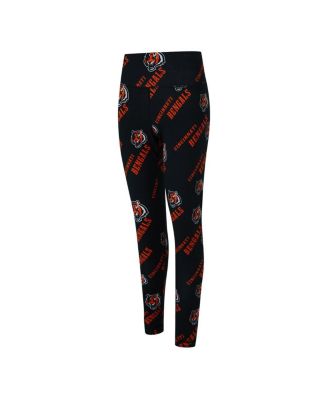 Women's Black Cincinnati Bengals Mosaic Allover Print Leggings