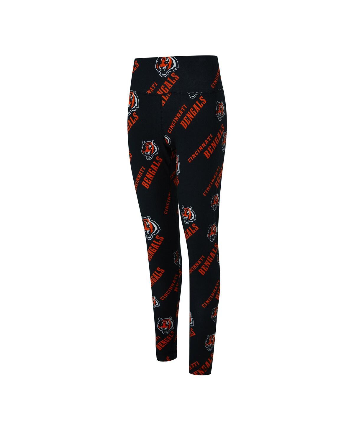 Concepts Sport Women's Black Cincinnati Bengals Mosaic Allover Print Leggings