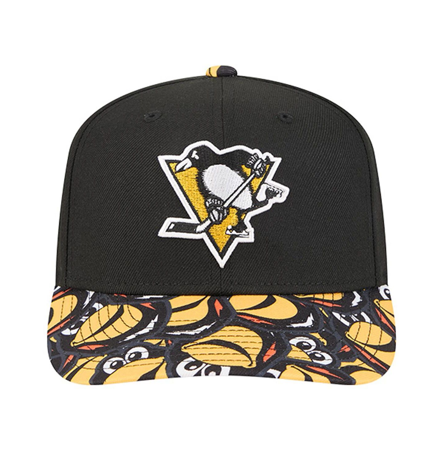Мужские козырьки New Era Black Pittsburgh Penguins Mascot 9SEVENTY Adjustable Hat — фото 2