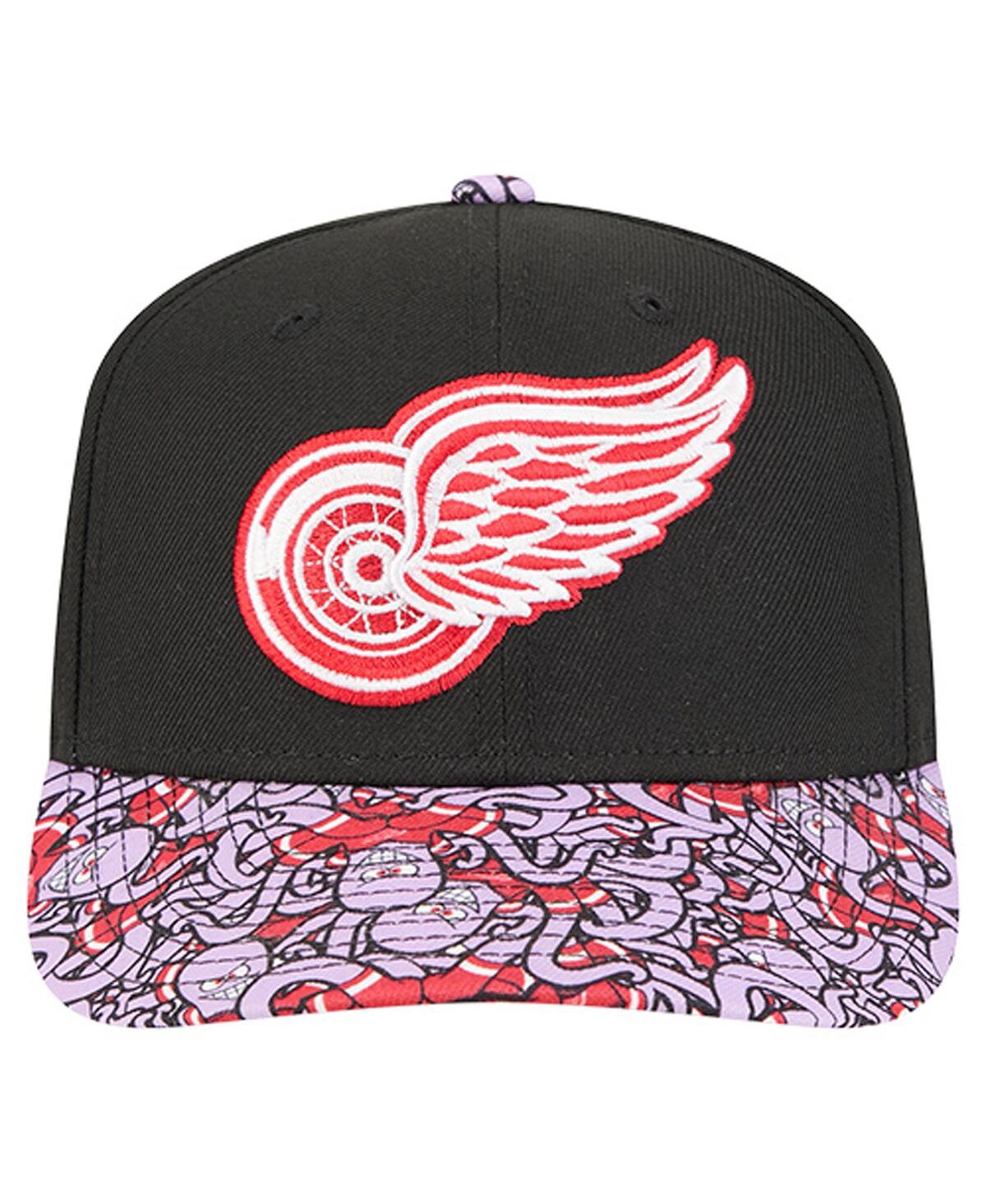 New Era Men's Black Detroit Red Wings Mascot Visor 9SEVENTY Adjustable Hat